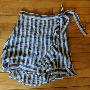 Show me your mumu roam ruffle skirt stripe